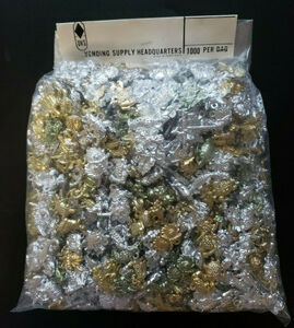 Charmbest Metallic Asst Gold & Silver Plastic Vending Charms Bag about 1000 Pcs